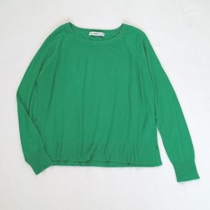 Zara Lime Green Soft Knit Long Sleeve Sweater S